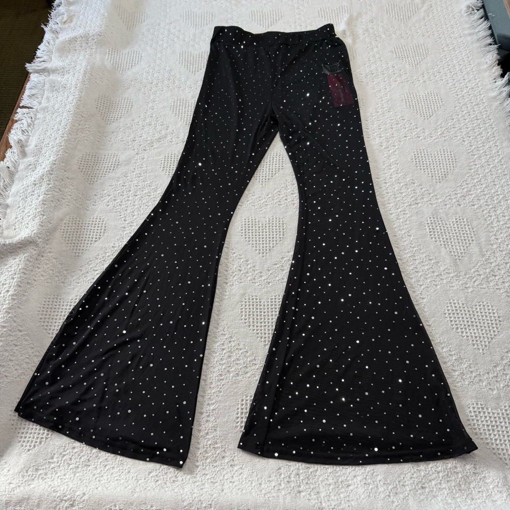 New SHEIN Sparkly Mesh Pants (M)